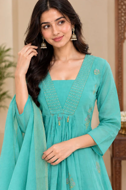 Festive Royal Anarkali Suit Set