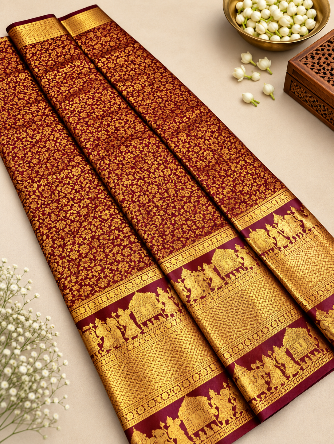 Festive Wine Purple Soft Banarasi Silk Saree With Delightful Blouse Piece