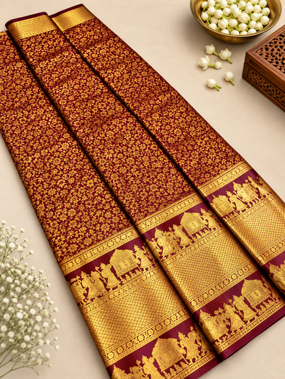 Festive Wine Purple Soft Banarasi Silk Saree With Delightful Blouse Piece
