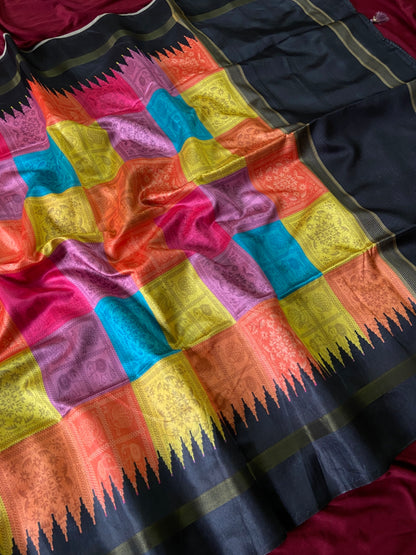 Premium Multi Soft Tussar Silk Festive Saree