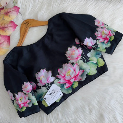 Slavia - C Green Handloom Cotton Saree With Havy Handwork Stitched Blouse