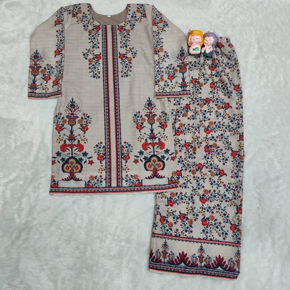 Elegant Floral Printed Soft Cotton Co-Ord Set with Wide-Leg Palazzo Pants