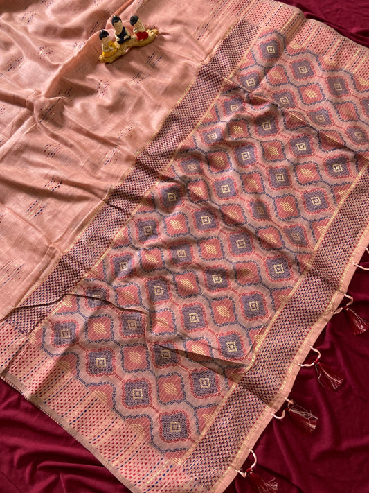 Traditional Soft Muga Cotton Festive Saree