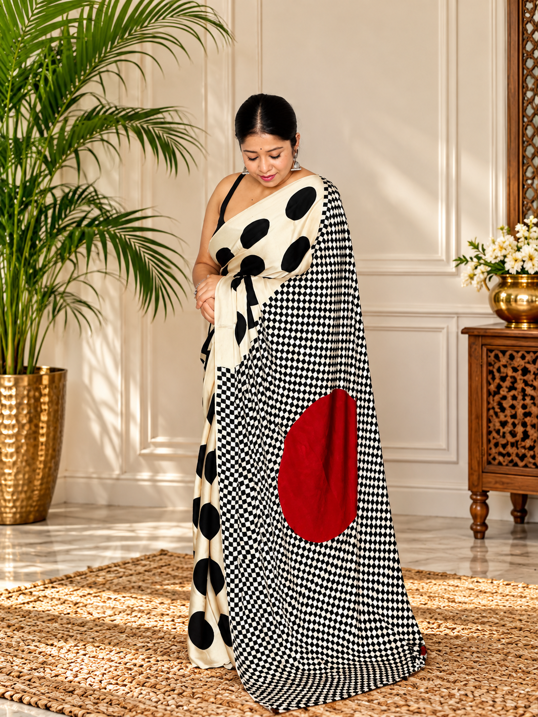 Designer Multi Handblock Print Model Silk Saree