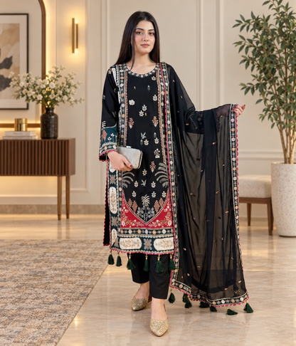 Ranjika Royal Heavy  Embroidery  Suit Set