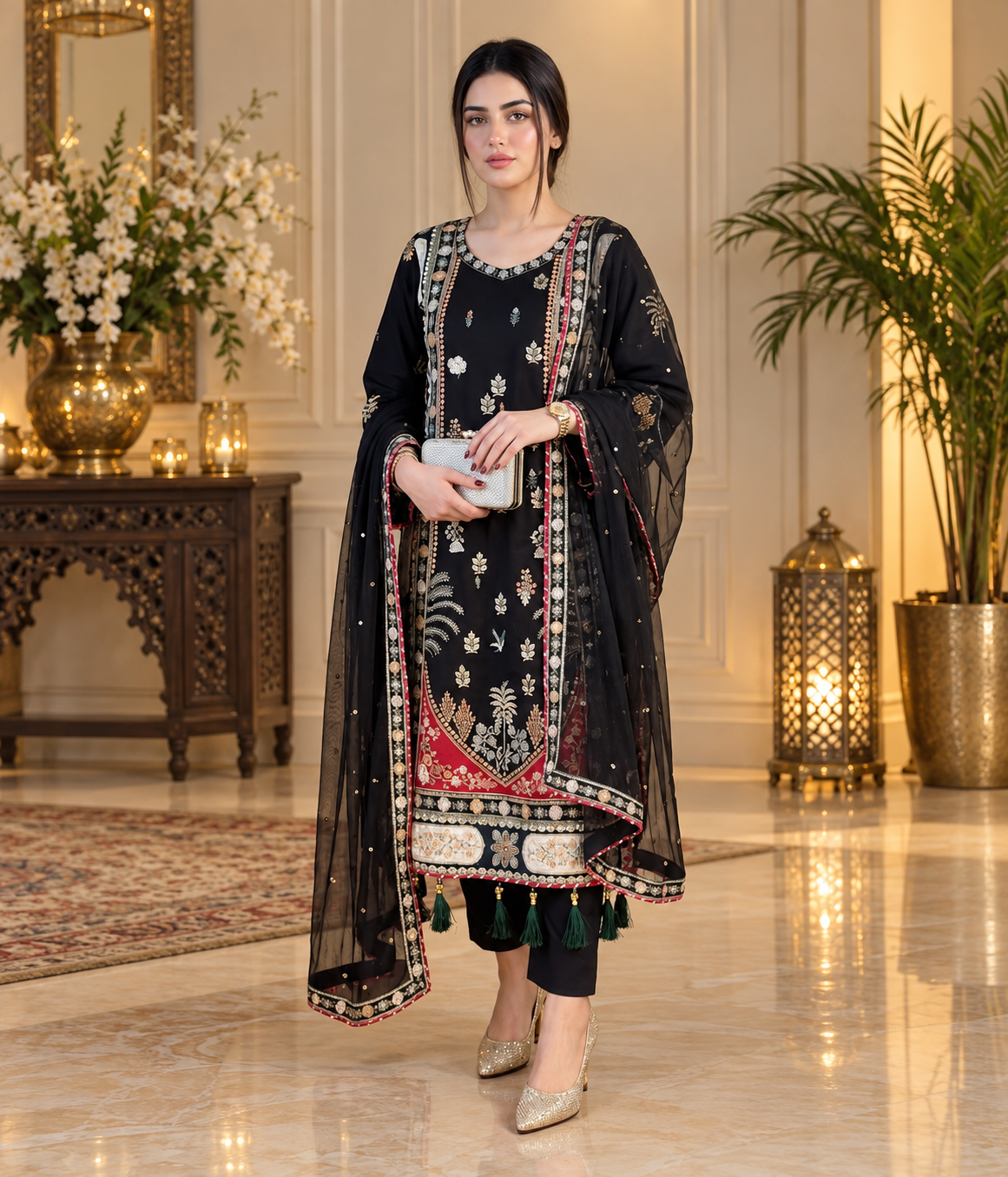 Ranjika Royal Heavy  Embroidery  Suit Set