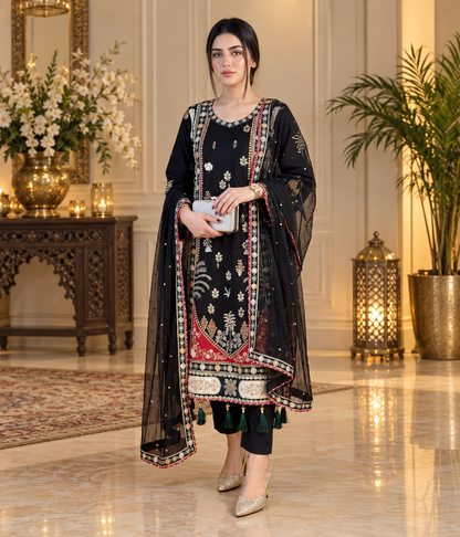 Ranjika Royal Heavy  Embroidery  Suit Set