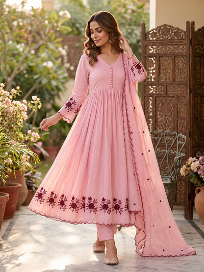 Rangisha Festive Wear Heavy Mul Chanderi Set