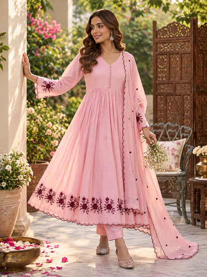 Rangisha Festive Wear Heavy Mul Chanderi Set
