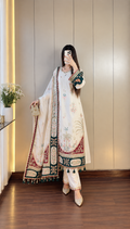 Royal Ivory Floral Embroidered Suit Set