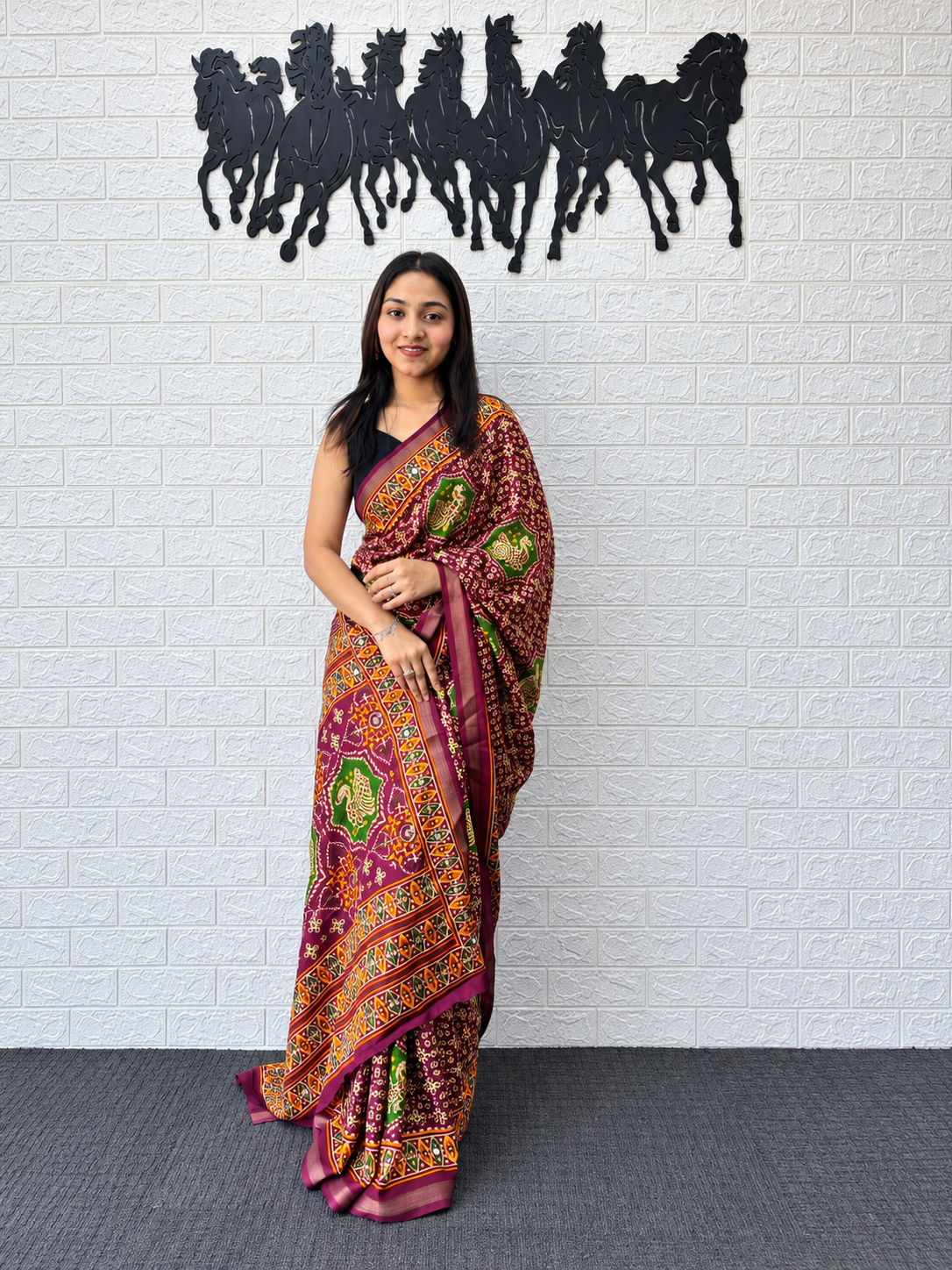 The Shahi Drape Traditional Print Mall Cotton Festive Saree
