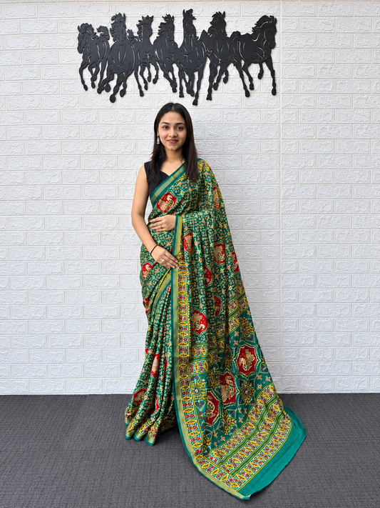Parampara Luxury Handcrafted Mirror Detailing Cotton Saree
