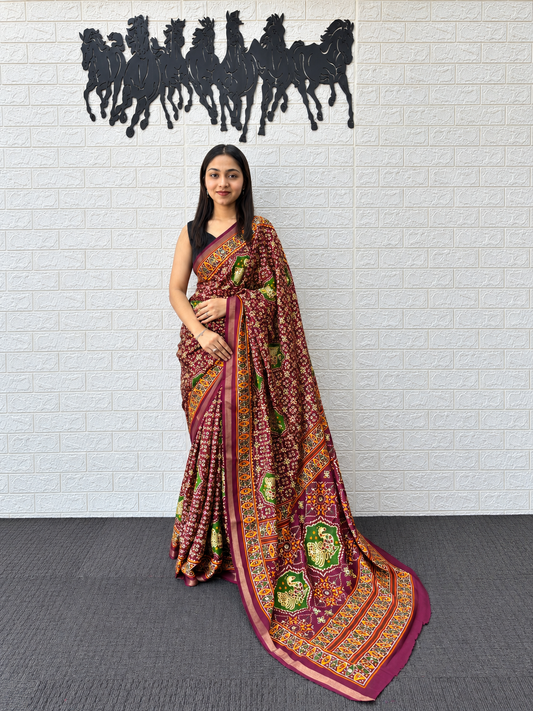 The Shahi Drape Traditional Print Mall Cotton Festive Saree
