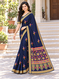 Premium Marshmallow Saree with Heavy Jacquard Border