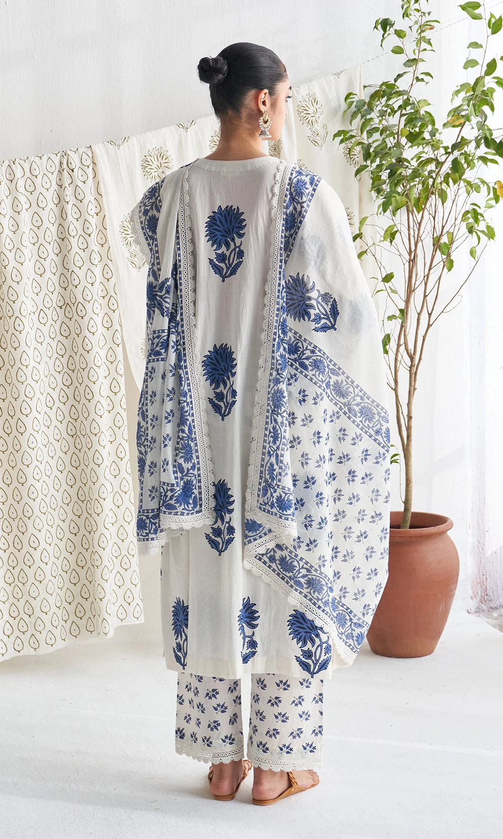 ANUSHKA SHARMA INSPIRED PURE MUL COTTON JAIPURI BLOCK PRINT SUIT SET