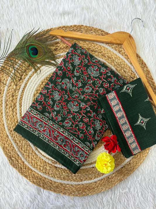 Trendy Pure Heavy Mul Cotton Saree with Blouse