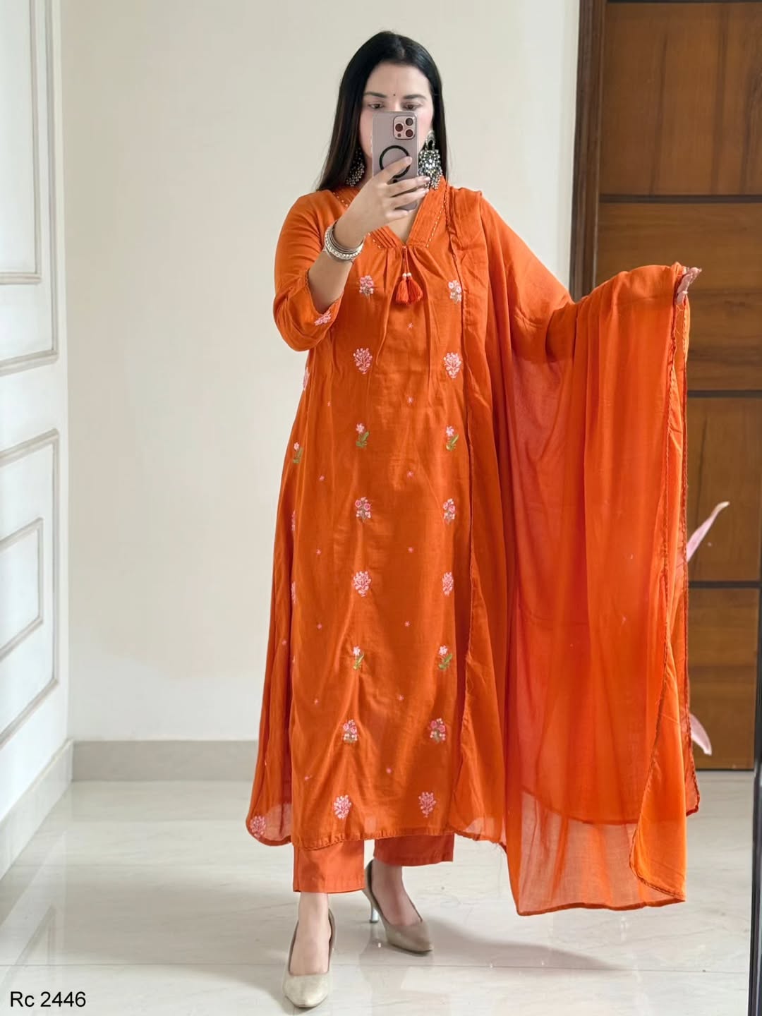 VARY MAGNIFICENT PURE MUL COTTON EMBROIDERY SUIT SET