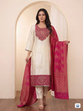 VERY ELEGANT PURE BANARASI SILK ZARI WEAVING SUIT SET