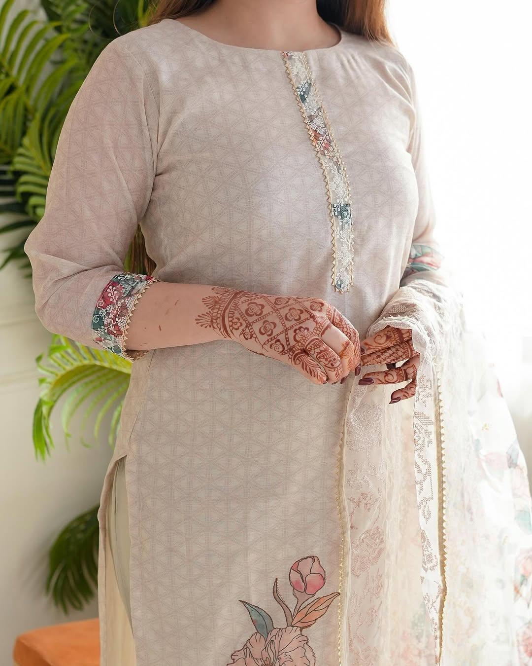 Very Beautiful Designer Kalavati Pure Linen Suit Set