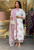 Mul Mul Cotton Ghera Suit Set with Dupatta