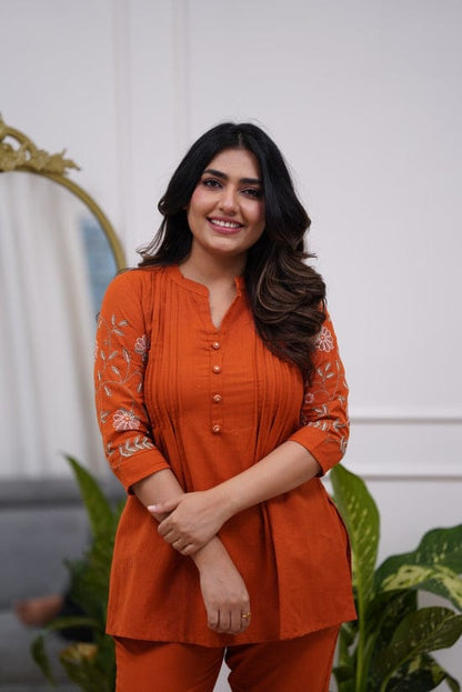 Very Beautiful Party Wear Look Pure Cotton & CORD SET Set