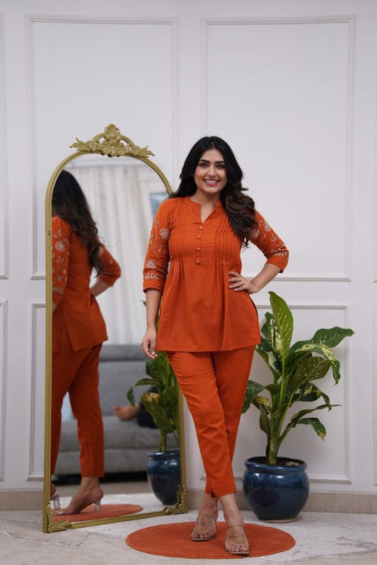 Very Beautiful Party Wear Look Pure Cotton & CORD SET Set