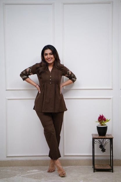 Very Beautiful Party Wear Look Pure Cotton & CORD SET Set
