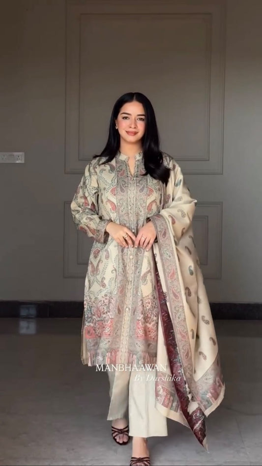 VERY GORGEOUS PURE BERRY SILK ZARI WEAVING SUIT SET