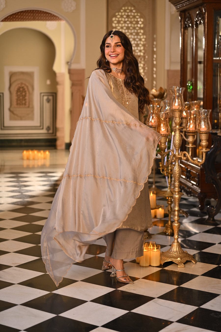 Elegant Kanjivarm Silk Embroidered Kurta Set with Dupatta