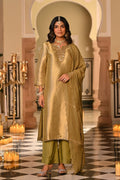 Elegant Kanjivarm Silk Embroidered Kurta Set with Dupatta