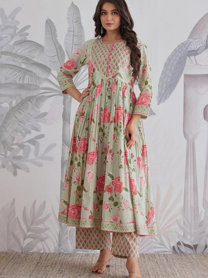 Designer Pure Jaipuri Cotton Ethnic Suit Set for Women