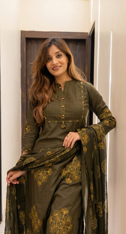 Very Attractive Premium Jaipuri Soft Cotton 3 Psc Set