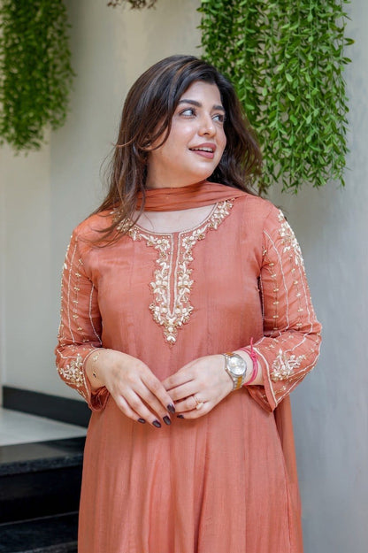 Design Pure Glass Tissue Anarkali Kali Gown