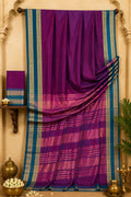Deep Amethyst Heritage Zari Soft Mercerized Cotton Saree