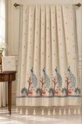 Premium Soft Mercerized Cotton Saree with Royal Woodland Peacock Skirt Border