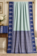 Shahi Indigo & Mint Checkered Saree