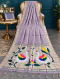 Royal Orchid  Luxury Pastel Lavender Saree