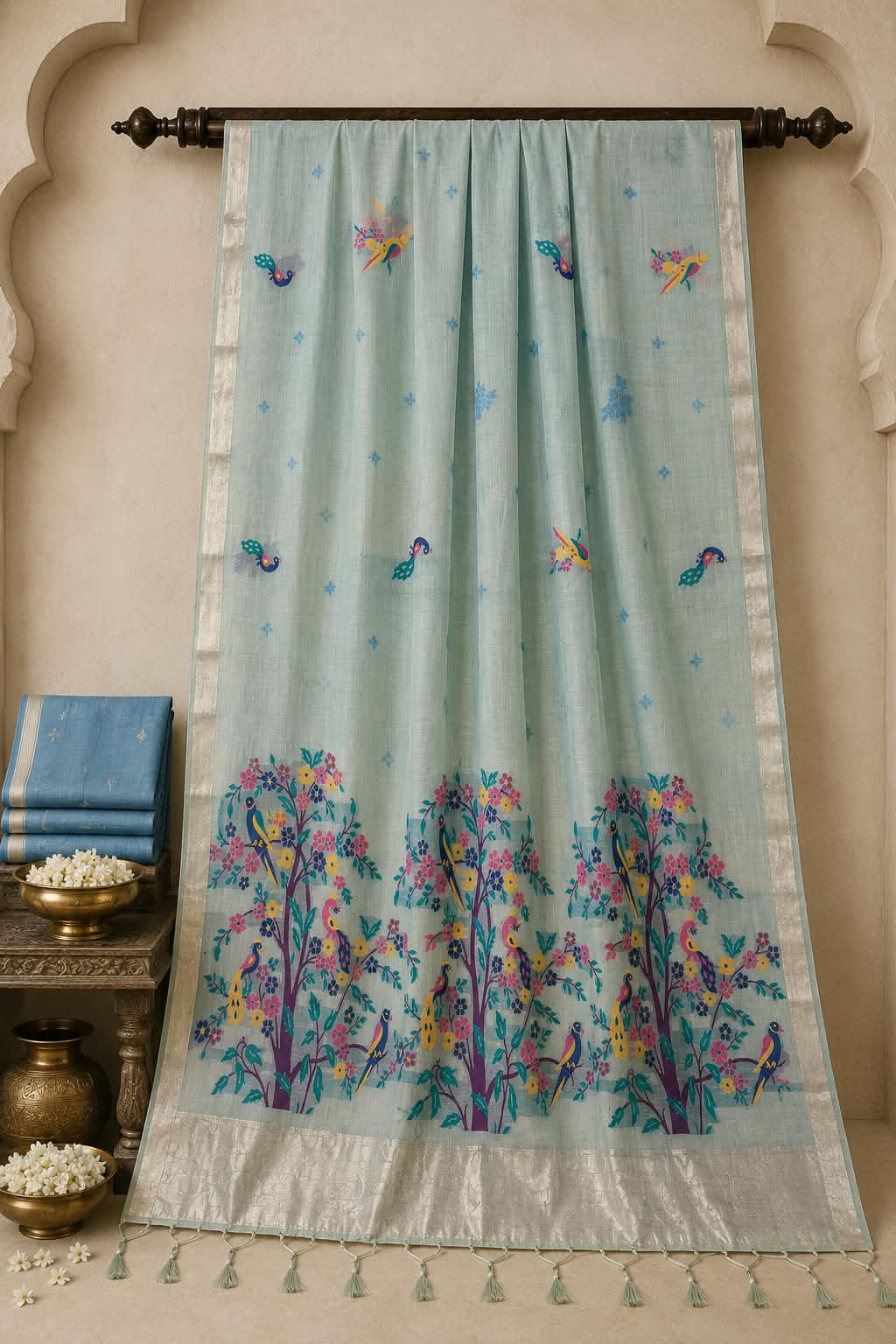 The Heritage Pichwai Paithani Fusion Cotton Saree