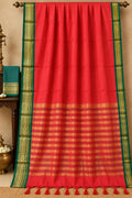 Embrace Timeless Elegance with the Crimson Heritage Cotton Silk Saree