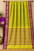 Make a Bold Statement with the Lime Luminescence Cotton Silk Saree