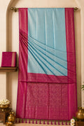 The Kanchi Heritage Contrast Border Silk Saree