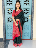 The Forest & Crimson Traditional Pen Kalamkari Print Saree