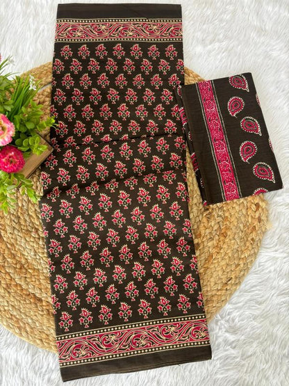 Attractive Pure Heavy Mul Cotton Saree with Blouse