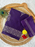 Attractive Pure Mul Cotton Saree with Bagru Handblock Prints