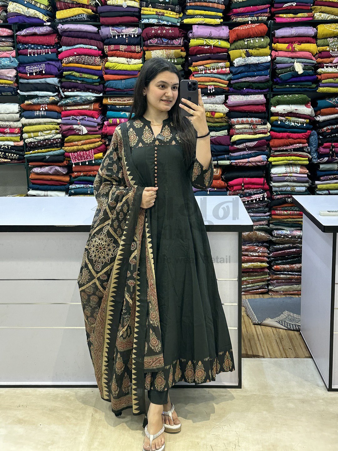 VERY STUNNING PURE MUL COTTON JAIPURI PRINT SUIT SET