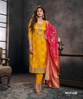Designer Pure Banarasi Jacquard Weaving Suit Set with Dupatta