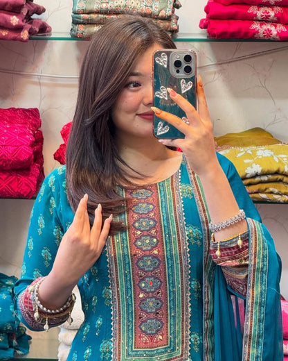 VERY DELIGHTFUL PREMIUM SILK HANDWORK SUIT SET