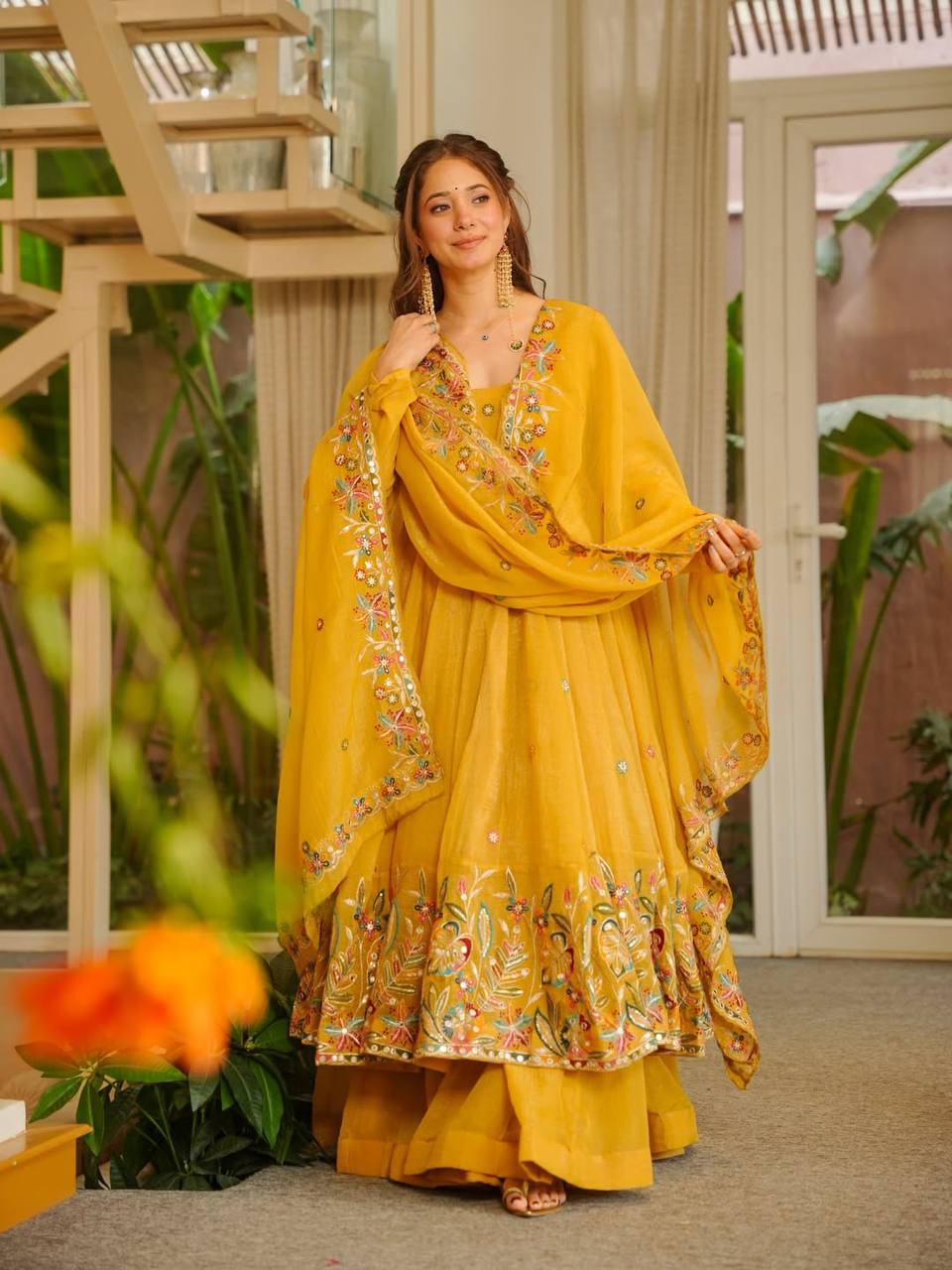Very Gorgeous Suryalekha Yellow Embroidered Anarkali Suit Set