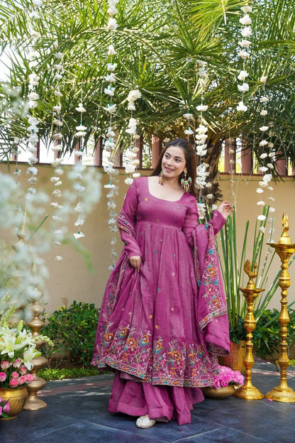 LILAASH SILK WEDDING WEAR ANARKALI SUIT SET
