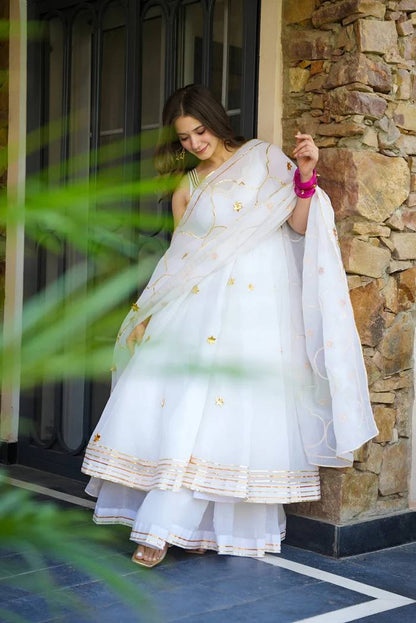 Premium Faux Georgette Anarkali Suit Set